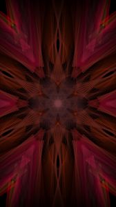 Preview wallpaper flower, kaleidoscope, shapes, abstraction, dark