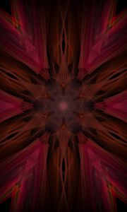 Preview wallpaper flower, kaleidoscope, shapes, abstraction, dark