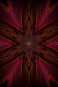 Preview wallpaper flower, kaleidoscope, shapes, abstraction, dark