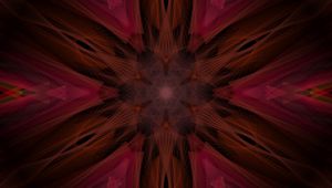 Preview wallpaper flower, kaleidoscope, shapes, abstraction, dark