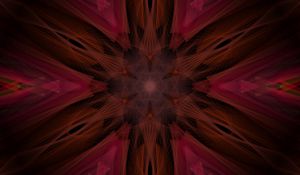 Preview wallpaper flower, kaleidoscope, shapes, abstraction, dark