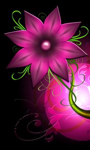 Preview wallpaper flower, light, leaf, circle, background