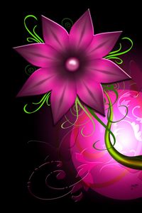 Preview wallpaper flower, light, leaf, circle, background