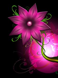 Preview wallpaper flower, light, leaf, circle, background