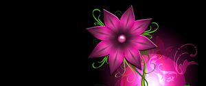 Preview wallpaper flower, light, leaf, circle, background