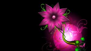 Preview wallpaper flower, light, leaf, circle, background