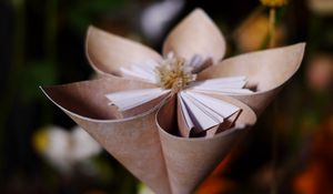 Preview wallpaper flower, paper, artificial, petals