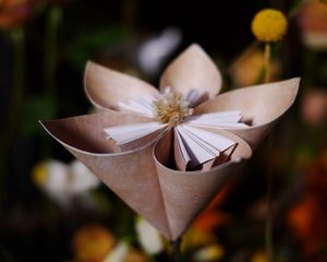 Preview wallpaper flower, paper, artificial, petals