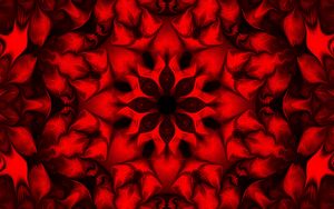 Preview wallpaper flower, pattern, shapes, abstraction, red