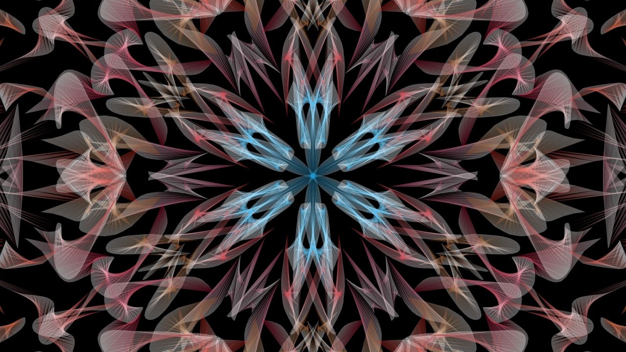 Wallpaper flower, pattern, rays, shapes, transparent