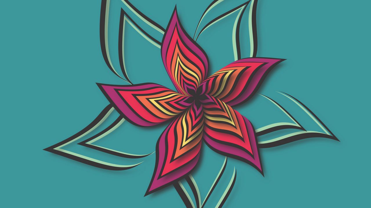 Wallpaper flower, patterns, vector, colorful