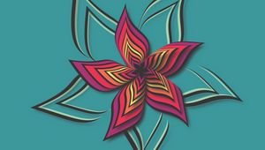 Preview wallpaper flower, patterns, vector, colorful