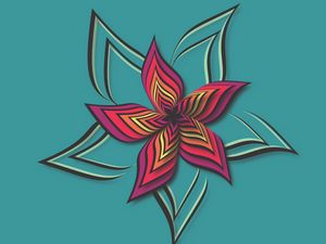 Preview wallpaper flower, patterns, vector, colorful