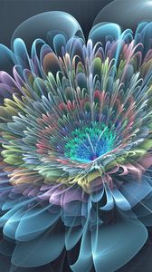 Preview wallpaper flower, petals, fractal, background