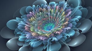 Preview wallpaper flower, petals, fractal, background