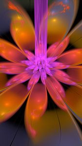 Preview wallpaper flower, petals, glow, abstraction