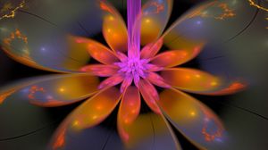 Preview wallpaper flower, petals, glow, abstraction