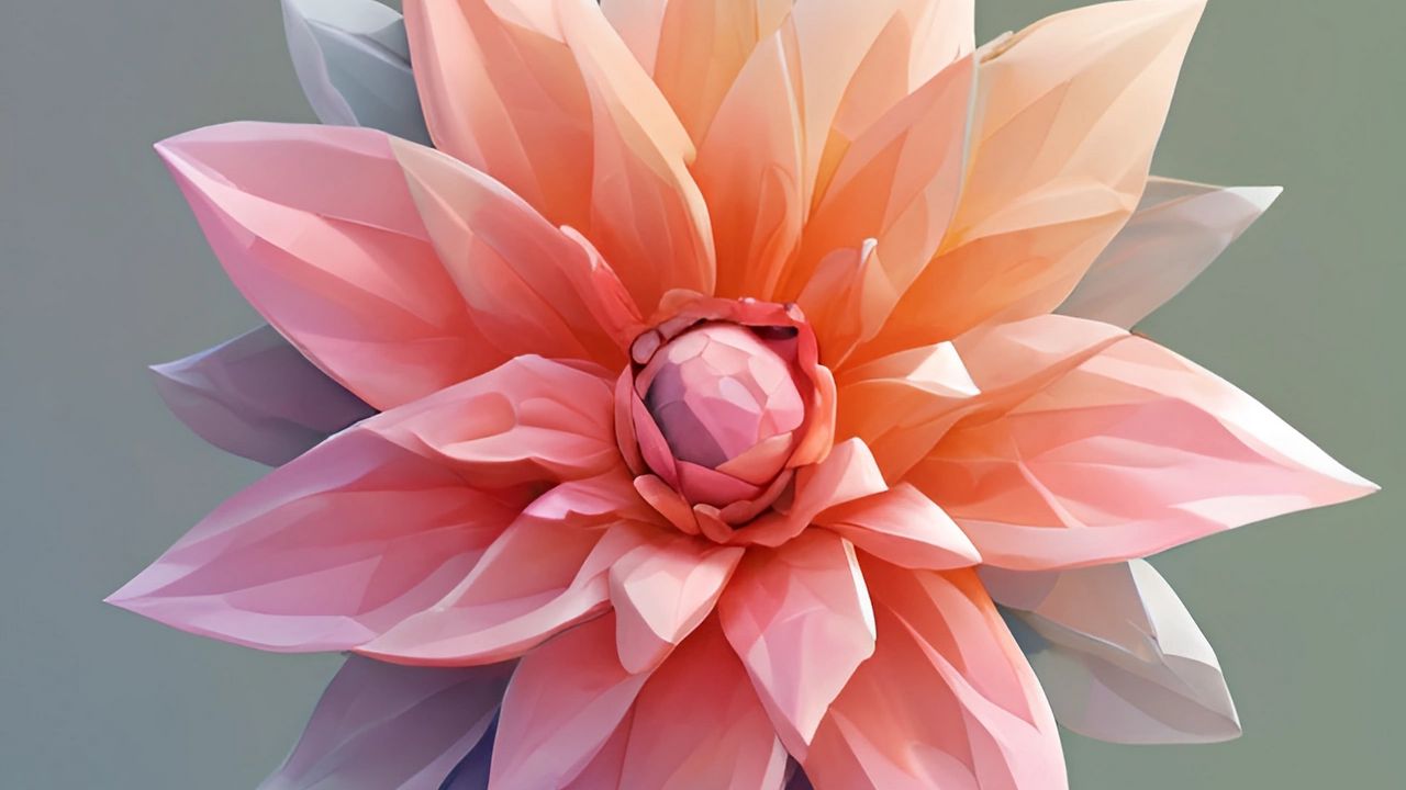 Wallpaper flower, petals, gradient, art, blur
