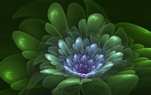 Preview wallpaper flower, petals, scales, light