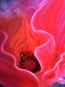 Preview wallpaper flower, poppy, graphic, colorful