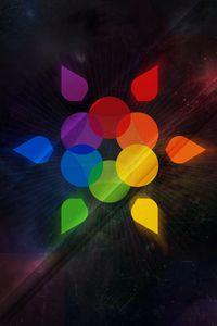 Preview wallpaper flower, rainbow, form, colorful