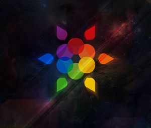 Preview wallpaper flower, rainbow, form, colorful