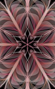 Preview wallpaper flower, rays, shapes, transparent, abstraction