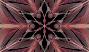 Preview wallpaper flower, rays, shapes, transparent, abstraction