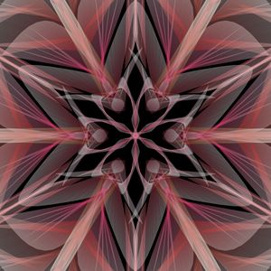 Preview wallpaper flower, rays, shapes, transparent, abstraction