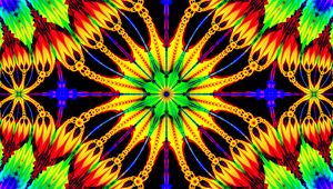 Preview wallpaper flower, rays, shapes, bright