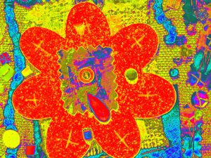 Preview wallpaper flower, sewing, saturated, art