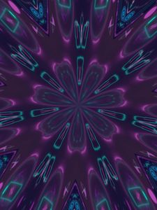 Preview wallpaper flower, shapes, abstraction, purple