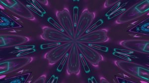 Preview wallpaper flower, shapes, abstraction, purple