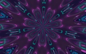Preview wallpaper flower, shapes, abstraction, purple