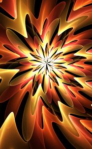 Preview wallpaper flower, shapes, glow, intersection, abstraction