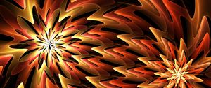 Preview wallpaper flower, shapes, glow, intersection, abstraction