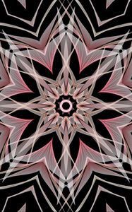 Preview wallpaper flower, shapes, transparent, abstraction, fractal