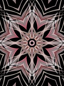 Preview wallpaper flower, shapes, transparent, abstraction, fractal