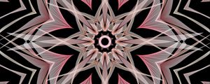 Preview wallpaper flower, shapes, transparent, abstraction, fractal