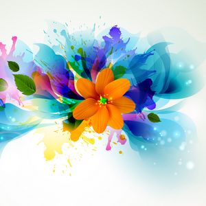 Preview wallpaper flower, vector, petals, paint