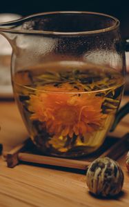 Preview wallpaper flowering tea, bud, cup, tea party