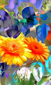 Preview wallpaper flowers, abstract, art