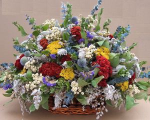 Preview wallpaper flowers, arrangement, basket, elegant