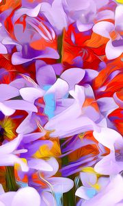 Preview wallpaper flowers, art, abstraction, rendering