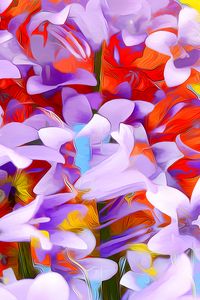 Preview wallpaper flowers, art, abstraction, rendering