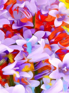 Preview wallpaper flowers, art, abstraction, rendering