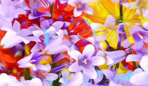 Preview wallpaper flowers, art, abstraction, rendering
