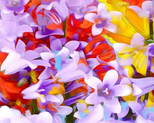 Preview wallpaper flowers, art, abstraction, rendering