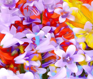 Preview wallpaper flowers, art, abstraction, rendering