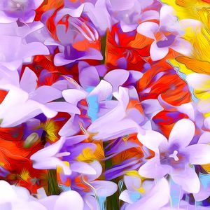 Preview wallpaper flowers, art, abstraction, rendering